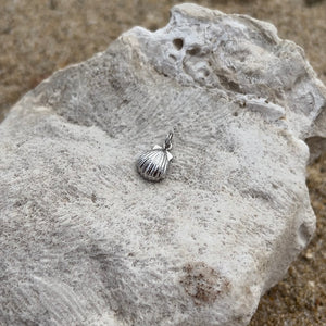 Hawaiian Sea shell charm pendant in white gold