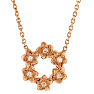 Hawaiian Necklace with flowers and diamonds