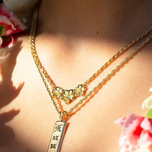 Load image into Gallery viewer, Three Plumeria Necklace in 18K Yellow Gold