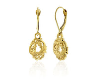 Load image into Gallery viewer, Gold Oval Hawaiian Earrings
