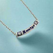 Load image into Gallery viewer, Flowers with Diamonds Hawaiian "Kuuipo" Necklace in 14K White Gold