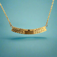 Load image into Gallery viewer, Iolani Palace and Maile 6mm Necklace in 14K Yellow Gold