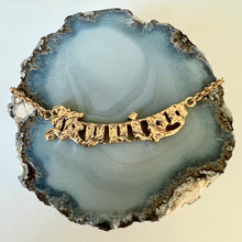 Load image into Gallery viewer, Old English "Kuuipo" Necklace in 14K Yellow Gold