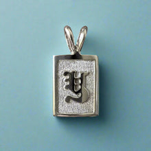 Load image into Gallery viewer, Makana Raised Initial "Y" Pendant in 14K White Gold