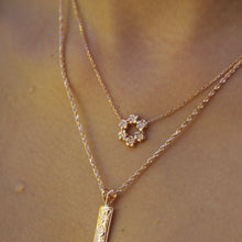 Load image into Gallery viewer, Plumeria Hawaiian Necklace with Diamonds in 14K Gold
