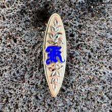 Load image into Gallery viewer, Surfboard Pendant with initial and Maile leaf engraving
