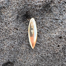 Load image into Gallery viewer, Back of gold Surfboard Pendant 
