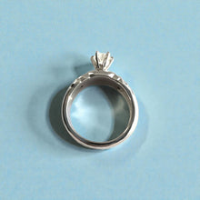 Load image into Gallery viewer, Palau Plumeria Ring with .65ctw Diamonds in 14K White Gold in size 6 1/4