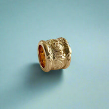 Load image into Gallery viewer, Large Bead Pendant with Old English Design & Border in 14K White Gold