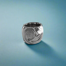 Load image into Gallery viewer, Large Scalloped Bead Pendant with Old English in 14K Platinum