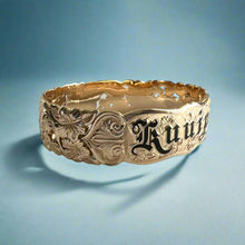 Load image into Gallery viewer, Pukalani 18mm Filigree "Kuuipo" Hawaiian Bangle Bracelet in 14K Yellow Gold