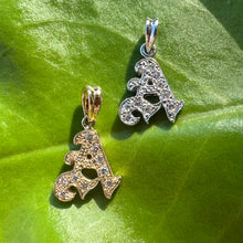 Load image into Gallery viewer, Gold Initial Pendants with Diamonds