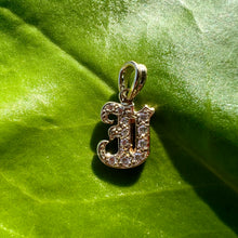 Load image into Gallery viewer, Diamond Initial J Pendant