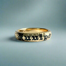 Load image into Gallery viewer, Old English & Hibiscus 4mm "Kuuipo" Ring  in 14K Yellow Gold