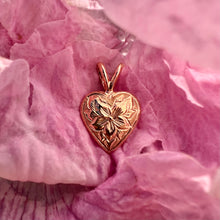 Load image into Gallery viewer, Small Puff Heart Pendant with Hibiscus Flower
