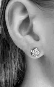 Girl with Hawaiian Plumeria earring