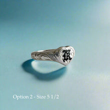 Load image into Gallery viewer, Heart Initial Hawaiian Ring in 14K Gold