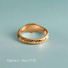 Load image into Gallery viewer, Heart Initial Hawaiian Ring in 14K Gold