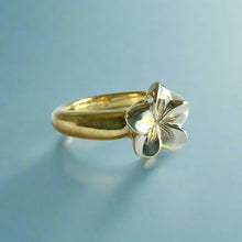 Load image into Gallery viewer, Two-tone Simply Romantic Hawaiian Ring in 14K Gold