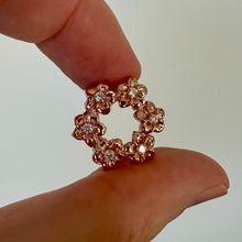 Load image into Gallery viewer, Hawaiian Jewelry plumeria wreath diamond pendant 
