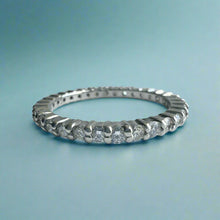 Load image into Gallery viewer, Diamond Ring Guard / Eternity Band 2mm in Platinum in size 7