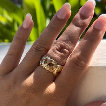 Load image into Gallery viewer, Pukalani Filigree 12mm Ring in 14K Yellow Gold