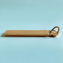 Load image into Gallery viewer, Flower on Top Raised "Kuuipo" 10mm x 1 1/2'' Pendant in 14K Yellow Gold