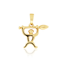 Load image into Gallery viewer, Hawaiian Jewelry Petroglyph Paddler Pendant