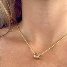 Load image into Gallery viewer, Tri-Color Haku Lei Hawaiian Bead Pendant in 14K Gold