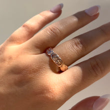 Load image into Gallery viewer, Scalloped La Hoomanao Hibiscus & Plumeria 6mm Ring in 14K Pink Gold in size 10 1/8