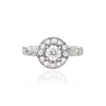 Load image into Gallery viewer, Hawaiian Engagement ring with diamonds and engraving
