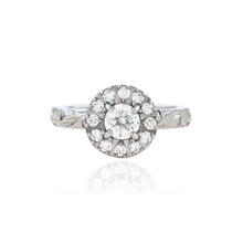 Load image into Gallery viewer, Hawaiian Engagement ring with diamonds and engraving