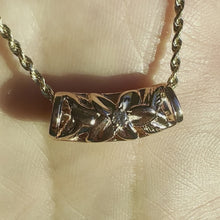 Load and play video in Gallery viewer, Plumeria Lei Pendant with diamond
