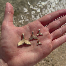 Load and play video in Gallery viewer, Baby Whale Tail Charm in 14K or 18K Gold