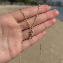 Load and play video in Gallery viewer, Seahorse charm pendant on a chain 
