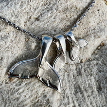 Load image into Gallery viewer, Whale tail pendants on a chain 

