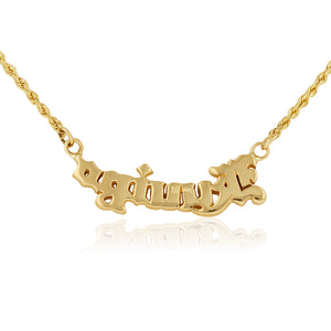 Back of Gold Hawaiian Name Necklace 