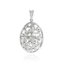 Load image into Gallery viewer, Large Oval Scroll Filigree Pendant - Philip Rickard