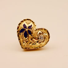 Load image into Gallery viewer, Hawaiian gold Slider heart pendant with engraving 
