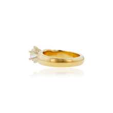 Load image into Gallery viewer, Palau Hibiscus Solitaire Ring with Diamonds & Cubic Zirconia in 14K Yellow Gold in size 6 1/4