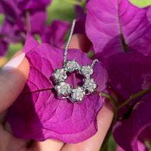 Load image into Gallery viewer, Plumeria Wreath Slider Pendant w/ 0.30ctw Diamonds in 14K White Gold
