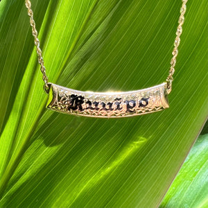 Hawaiian "Kuuipo" Horizontal Necklace in 14K Yellow Gold