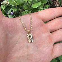 Load image into Gallery viewer, Plumeria w/ Leaves Hawaiian Pendant in 14K Yellow Gold
