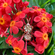 Load image into Gallery viewer, Vertical Two Tone Plumeria Pendant in 14K Gold (various colors available)
