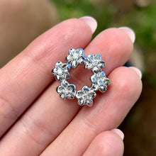 Load image into Gallery viewer, Plumeria Wreath Slider Pendant w/ 0.30ctw Diamonds in 14K White Gold
