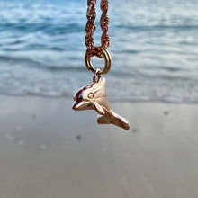 Load image into Gallery viewer, Hawaiian rose gold dolphin charm 
