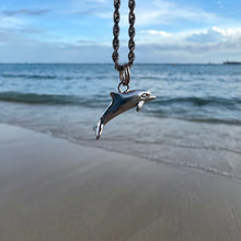 Load image into Gallery viewer, White gold dolphin charm 
