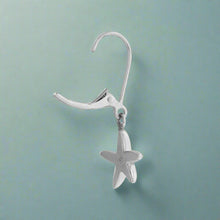 Load image into Gallery viewer, Starfish Dangle Earrings in 14K White Gold
