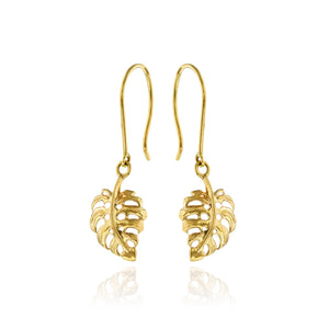 Small Monstera Earrings