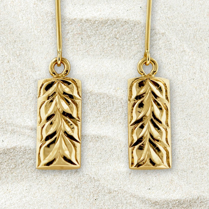 Hawaiian Maile Dangle Earrings
